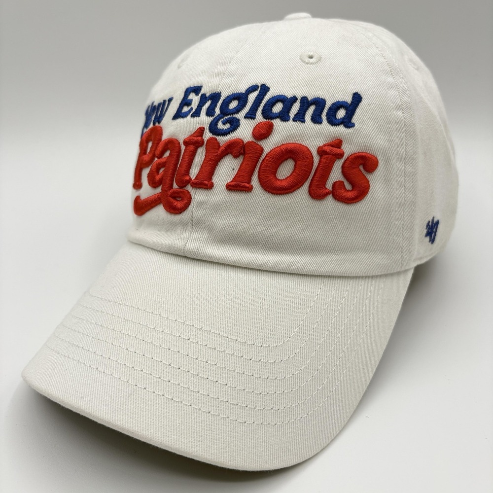 New England Patriots Womens Hat 47 Brand Strap Back White NFL Football NEW
